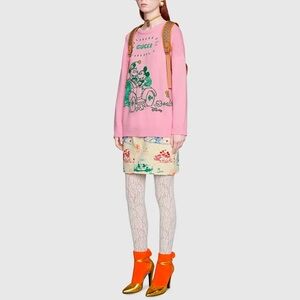 Gucci x Disney Mickey and Minnie Pink Sweater